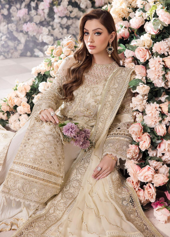 Panache By Saad Shaikh Embroidered Chiffon Suits Unstitched 4 Piece SSK24P Noor-e-Jaan - Luxury Collection