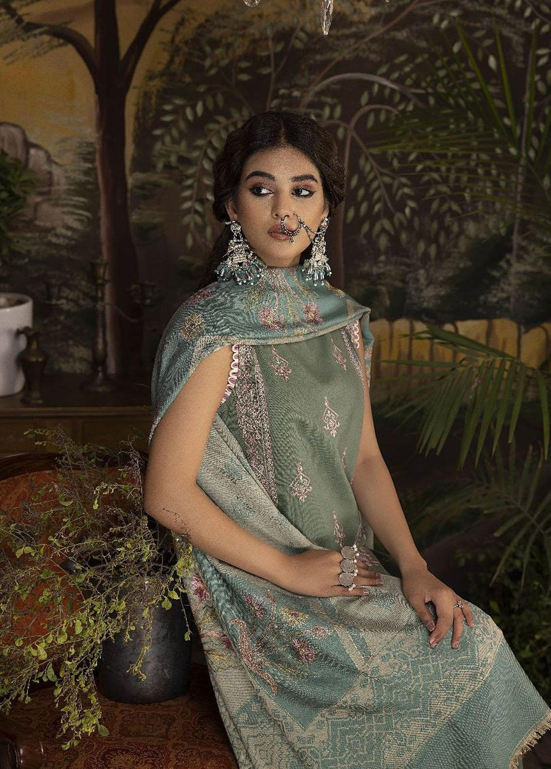 Panchii Ghar By Puri Fabrics Embroidered Leather Peach Suits Unstitched 3 Piece PCH22PG 05 - Winter Collection