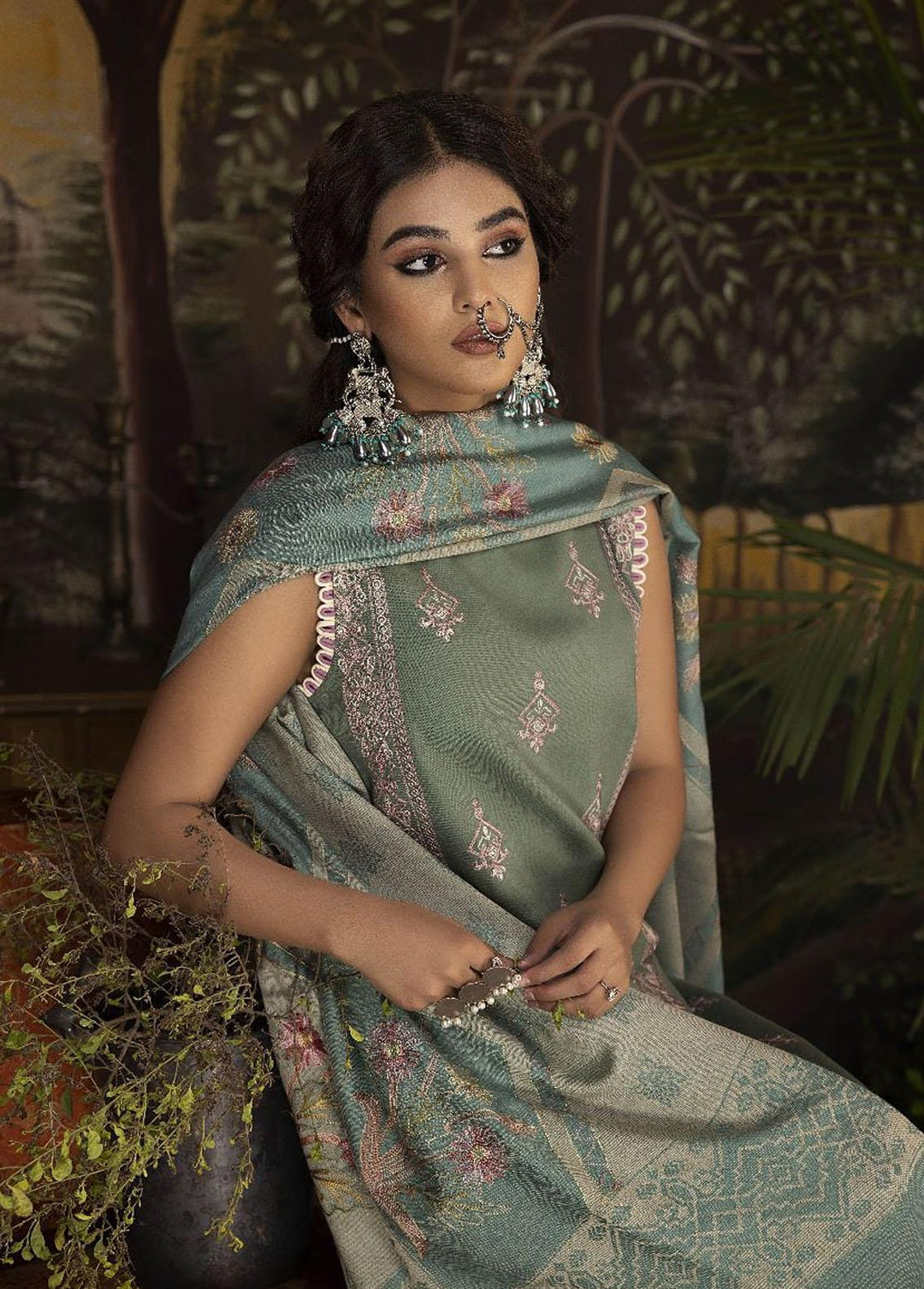 Panchii Ghar By Puri Fabrics Embroidered Leather Peach Suits Unstitched 3 Piece PCH22PG 05 - Winter Collection