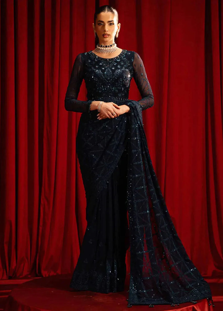 Paras by Pasha Embroidered Chiffon Suits Unstitched Saree PBP25NJ Neel-e- Noor - Formal Collection