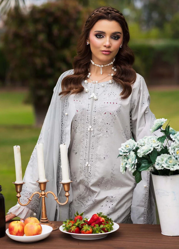 Paras by Pasha Pret Embroidered Lawn 3 Piece Suit PR-15 Ash Bloom