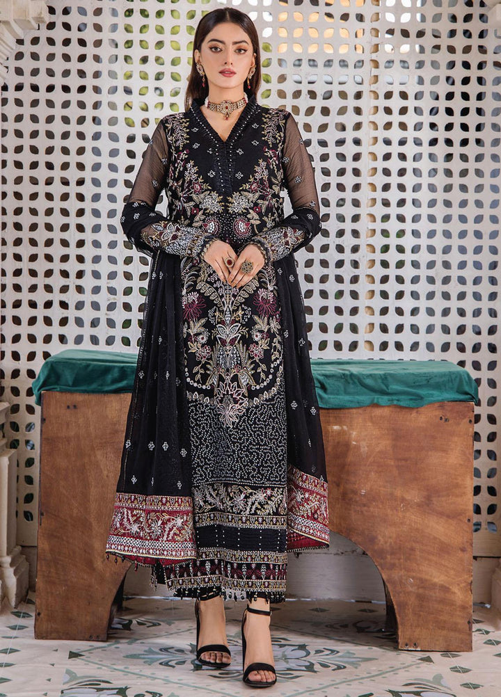 Pareesha By Humdum Embroidered Chiffon Suits Unstitched 3 Piece HD23P-2 D-06 - Luxury Collection