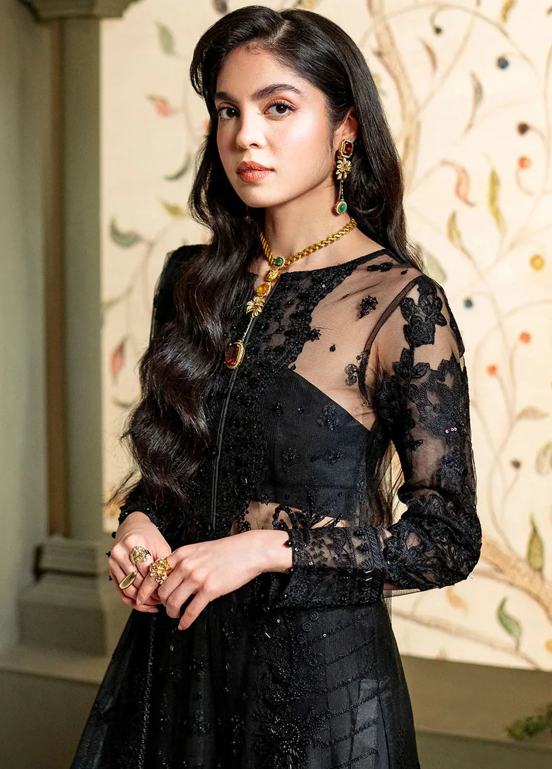 Parinaaz By Neeshay Embroidered Net Suit Unstitched 3 Piece NSH24P Shabana - Formal Collection