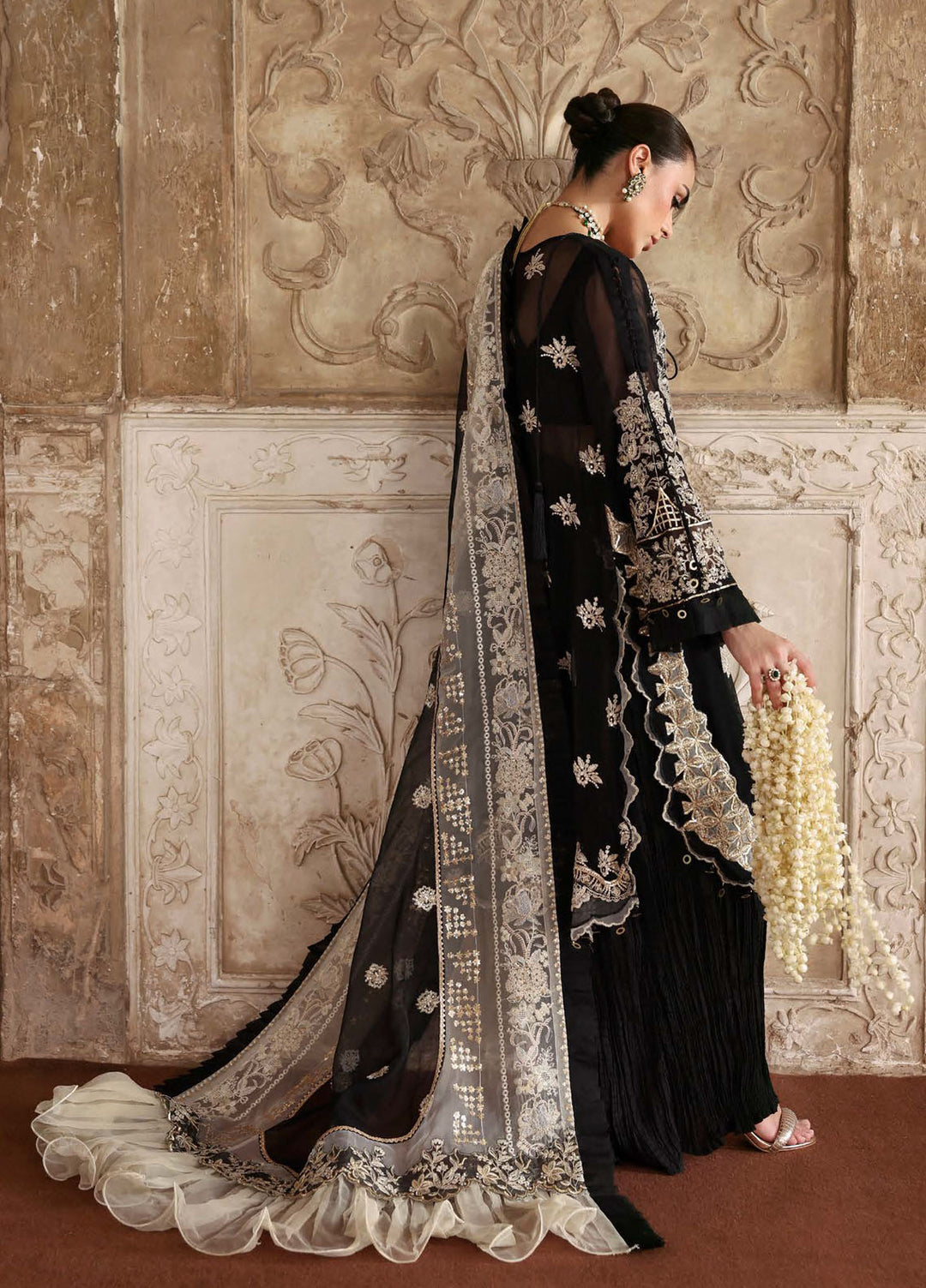 Parishay Embroidered Chiffon Suits Unstitched 3 Piece PRS25JP D-09 JRA - 09 - Formals Collection