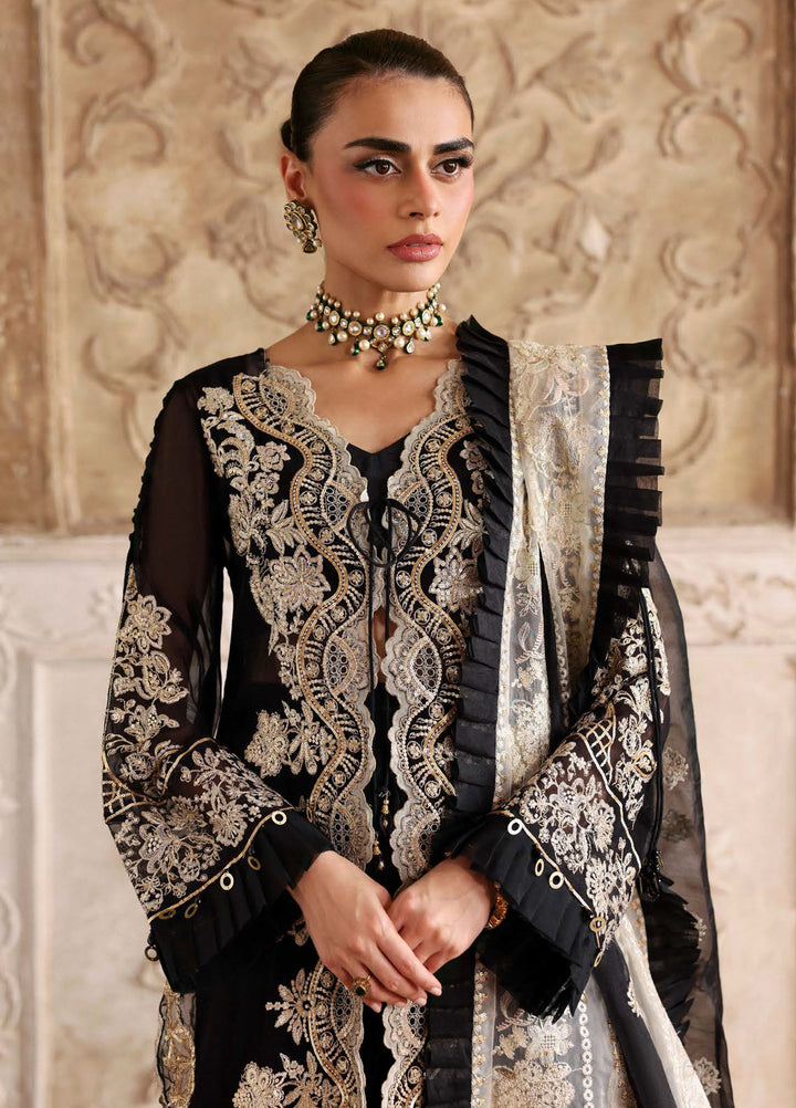 Parishay Embroidered Chiffon Suits Unstitched 3 Piece PRS25JP D-09 JRA - 09 - Formals Collection