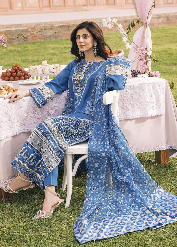 Parishay Embroidered Lawn Suits Unstitched 3 Piece PRS22FE Noor - Festive Collection