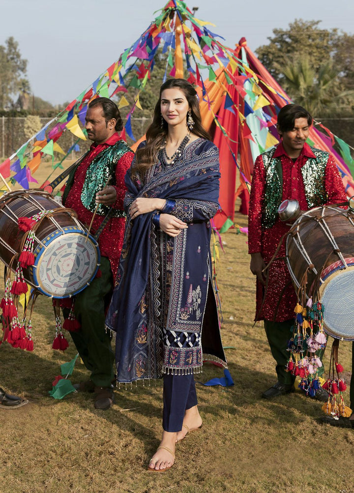 Parishay Luxury Pret Embroidered Lawn 3 Piece Dress PR23LLP D-07
