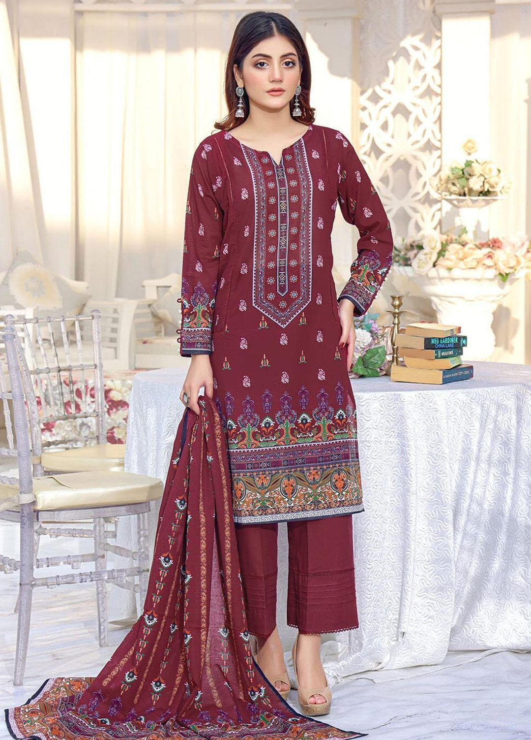 Parishey By Khas Printed Lawn Suits Unstitched 3 Piece KHS23P KLA-1650 - Summer Collection