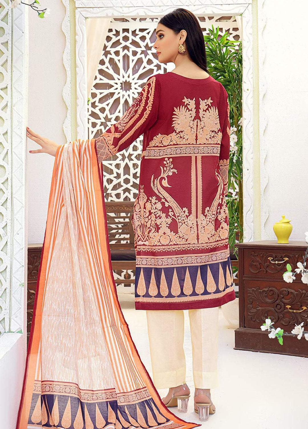 Parishey By Khas Printed Lawn Suits Unstitched 3 Piece KHS23P KLA-1651 - Summer Collection