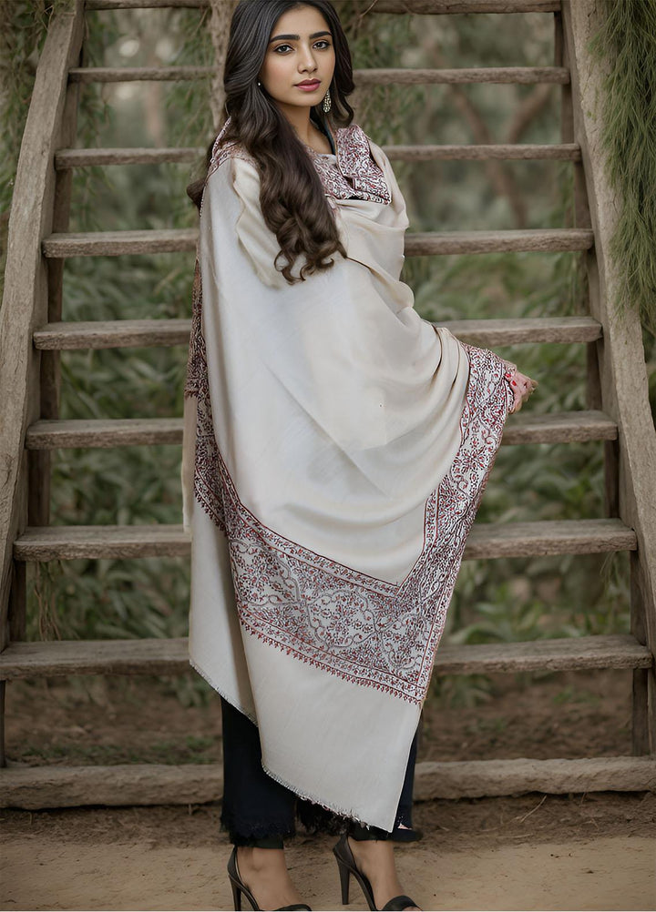 Sanaulla Exclusive Range  Pashmina  KPS 781 D-37 Fawn - Women Shawls