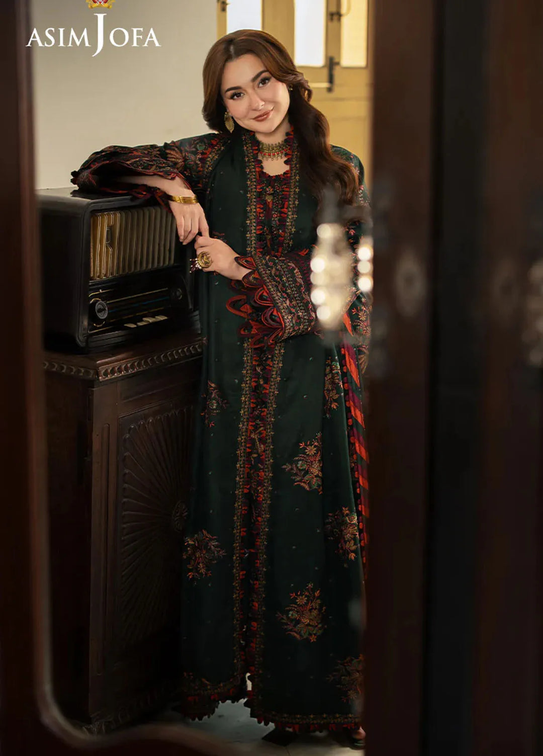 Pashmina by Asim Jofa Embroidered Self Twill Suits Unstitched 3 Piece AJ24PW AJKI-01 - Winter Collection