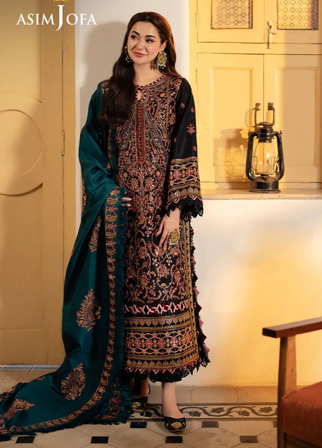 Pashmina by Asim Jofa Embroidered Self Twill Suits Unstitched 3 Piece AJ24PW AJKI-06 - Winter Collection