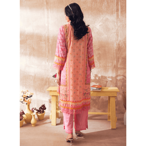 Liyana by Mashra RTW Printed Lawn 3 Piece Suit Peach Pearl Casual Collection