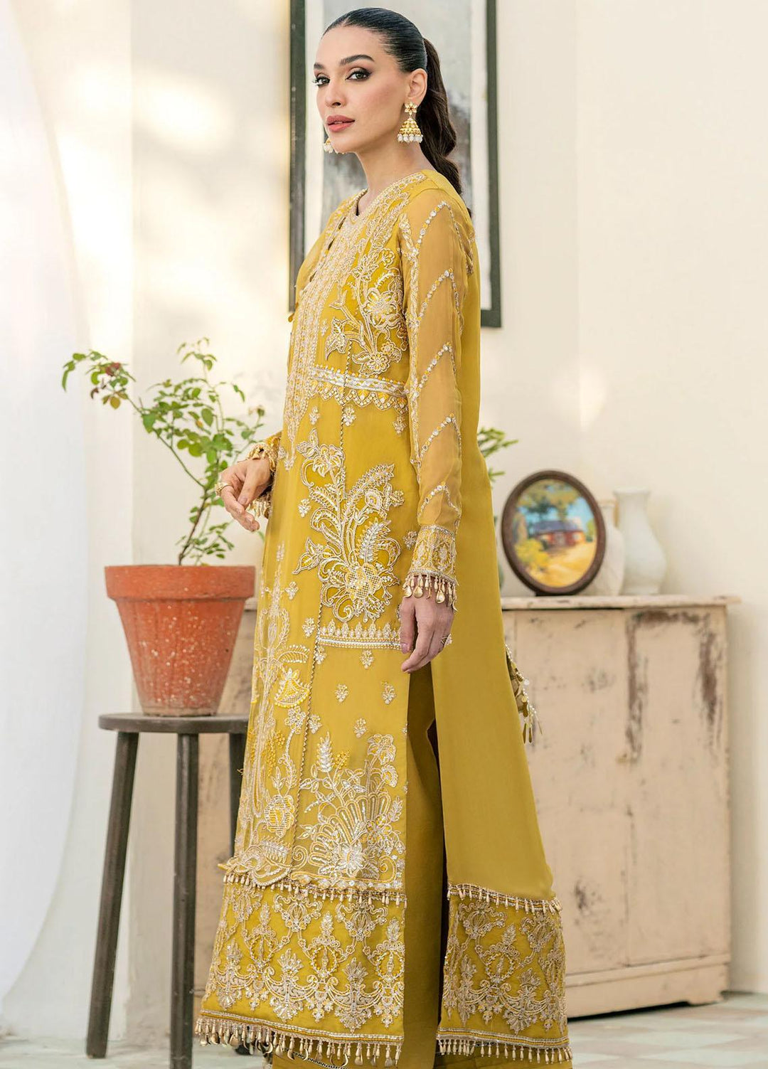 Peyam By Shamrock Premium Embroidered Chiffon Suits Unstitched 3 Piece SRK23P SFD-0091 Rajiya - Formal Collection