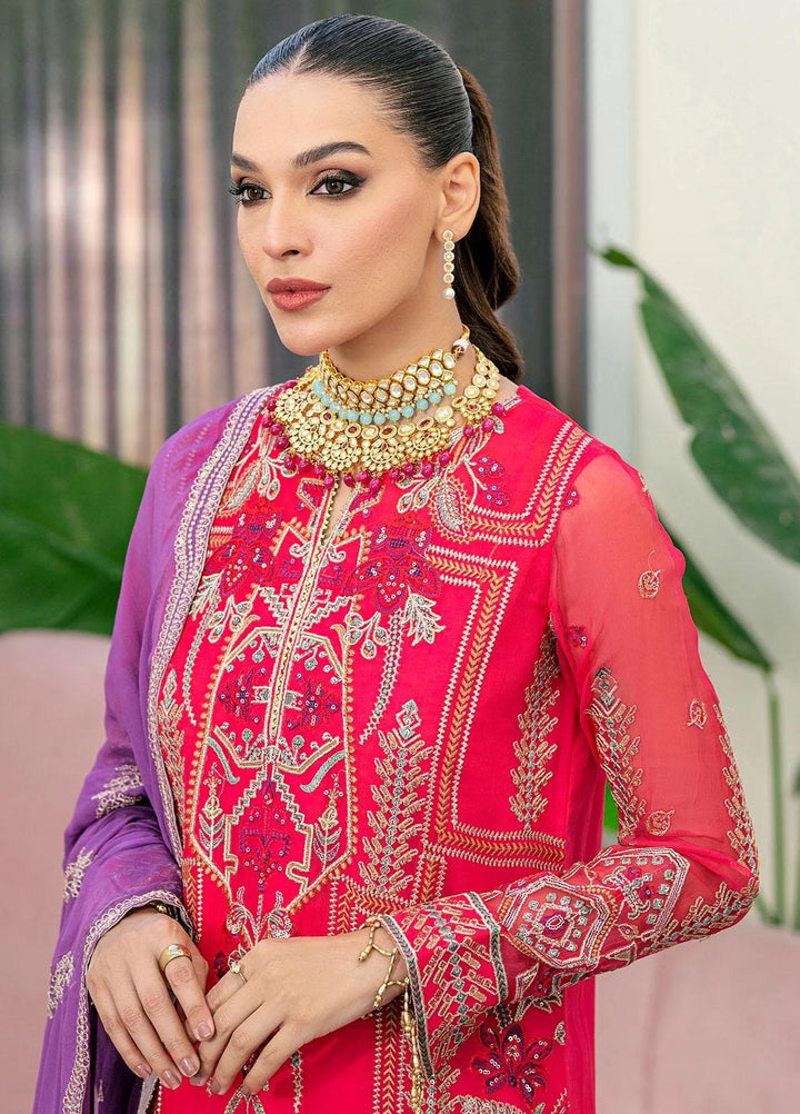 Peyam By Shamrock Premium Embroidered Chiffon Suits Unstitched 3 Piece SRK23P SFD-0097 Hajar - Formal Collection
