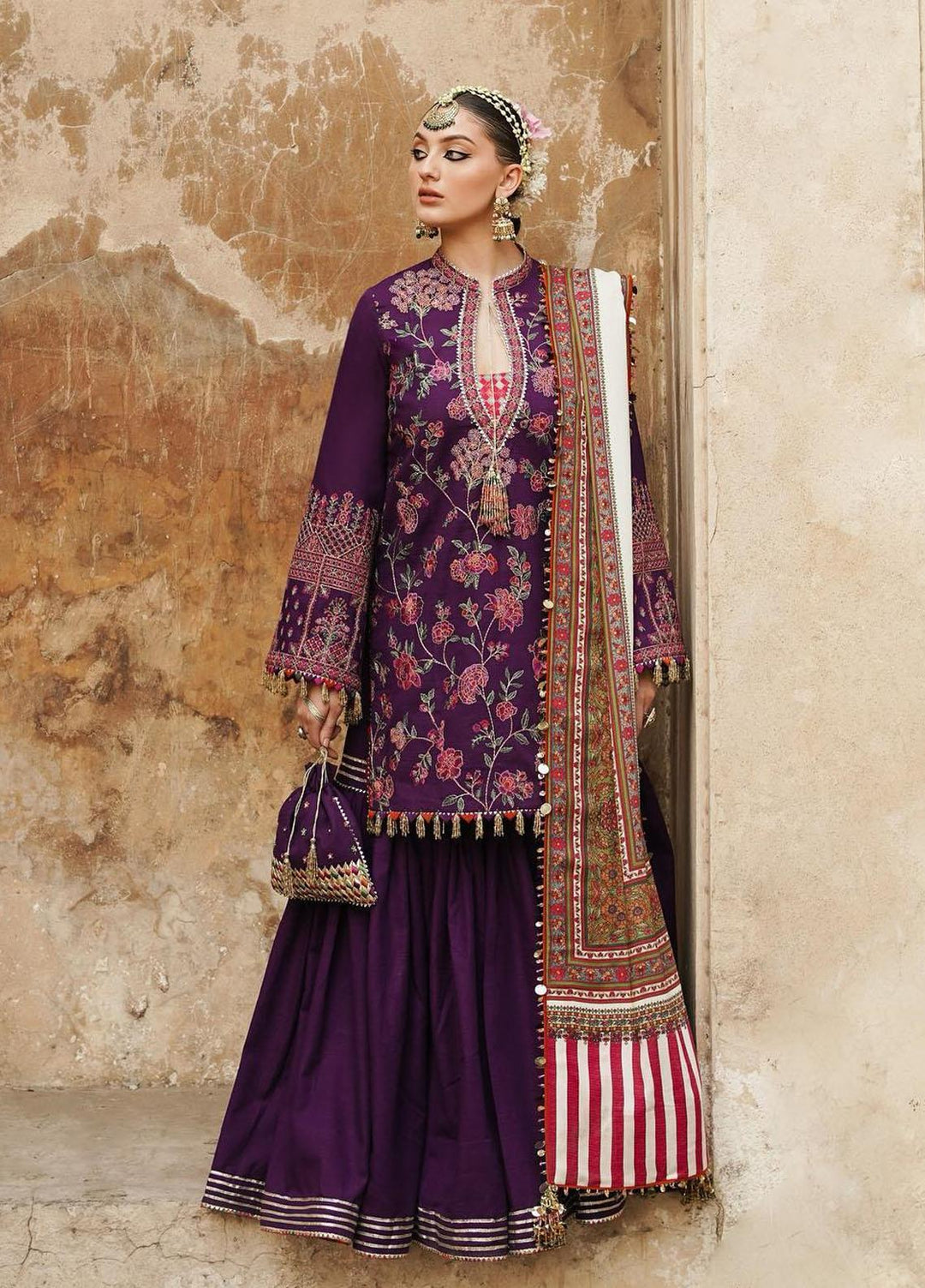 Phoolan Devi by Hussain Rehar Embroidered  Suits Unstitched 3 Piece HRR22PD Bahare - Winter Collection