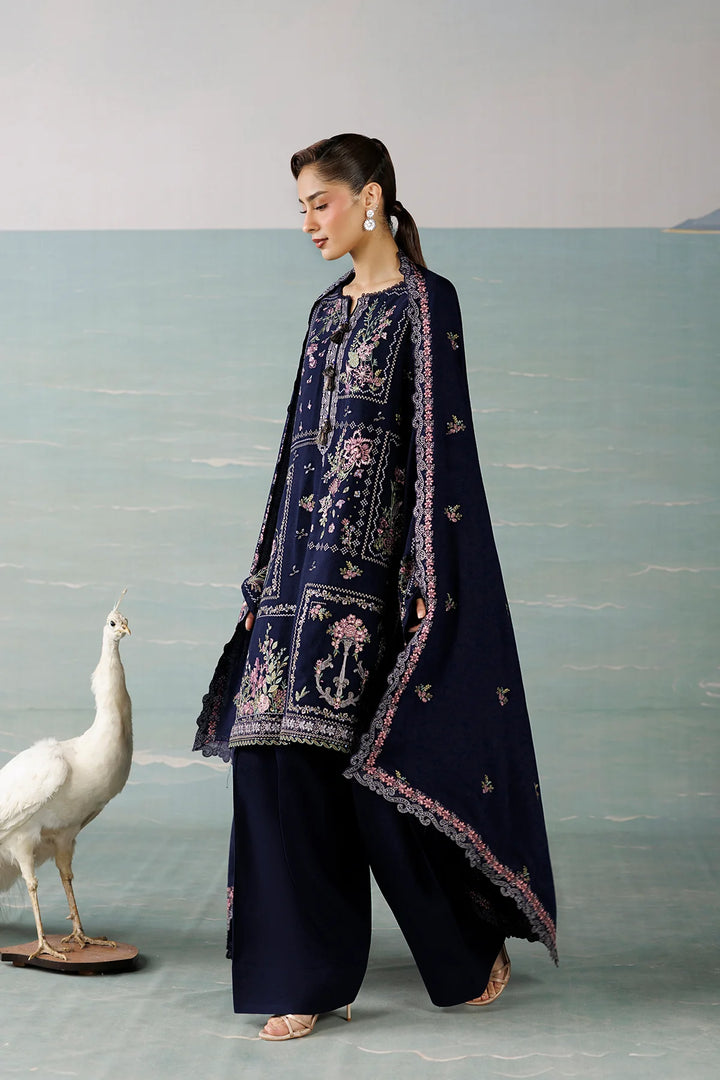 Miras by Daria Unstitched Embroidered Leather Peach 3 Piece Suit DN26UML DA-135 - Fextive Collection