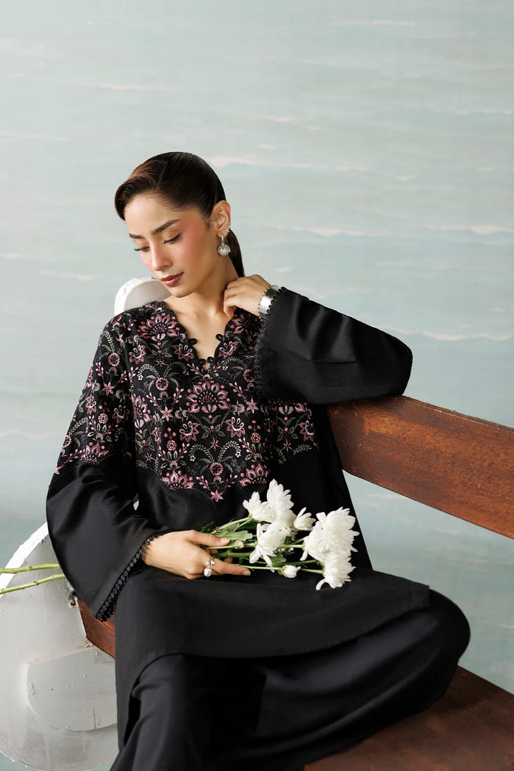 Miras by Daria Unstitched Embroidered Leather Peach 3 Piece Suit DN26UML DA-134 - Fextive Collection
