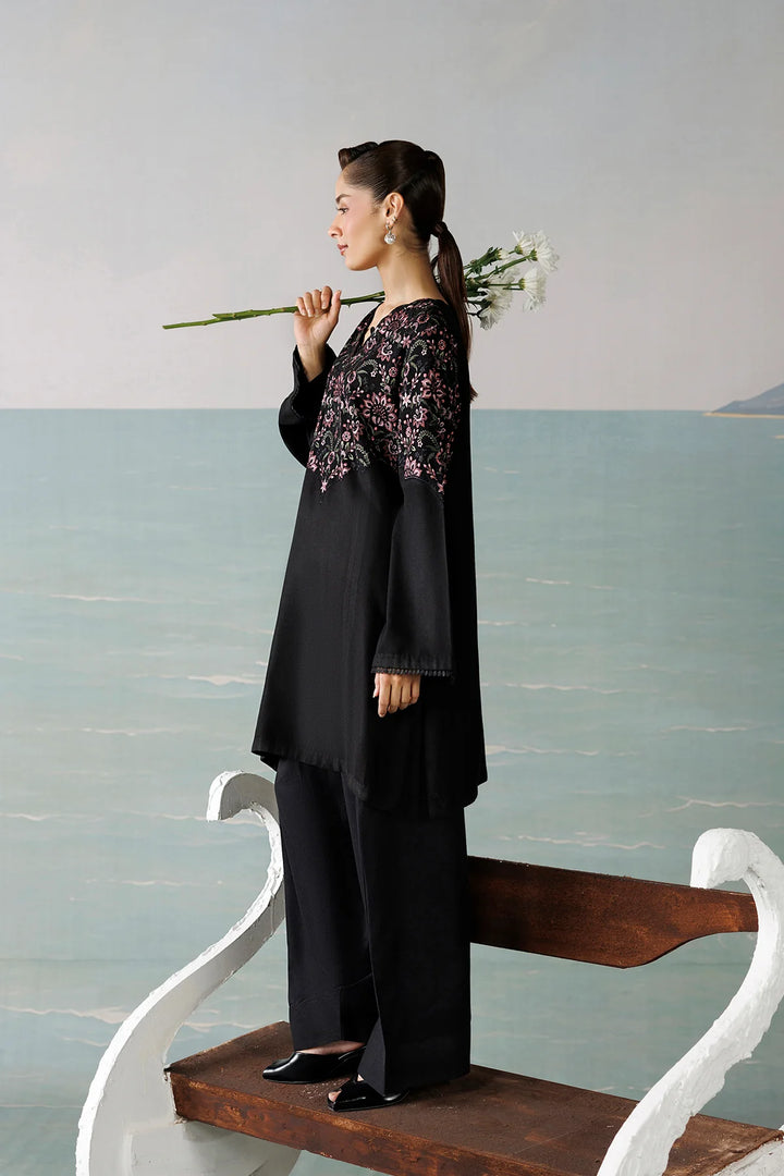 Miras by Daria Unstitched Embroidered Leather Peach 3 Piece Suit DN26UML DA-134 - Fextive Collection