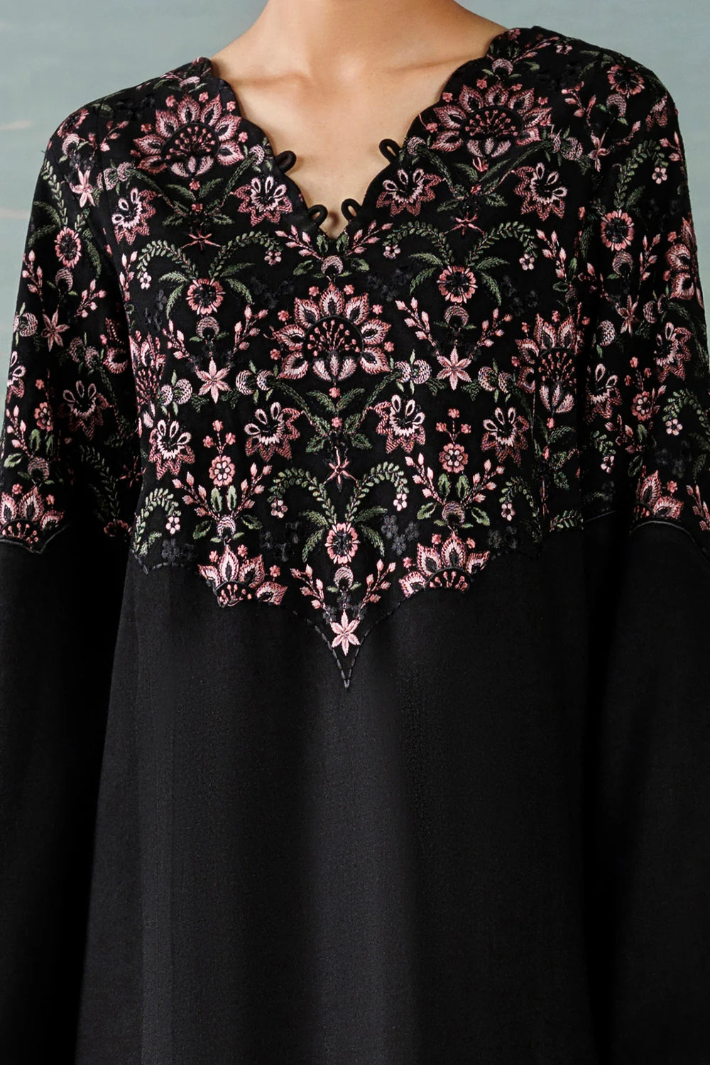 Miras by Daria Unstitched Embroidered Leather Peach 3 Piece Suit DN26UML DA-134 - Fextive Collection