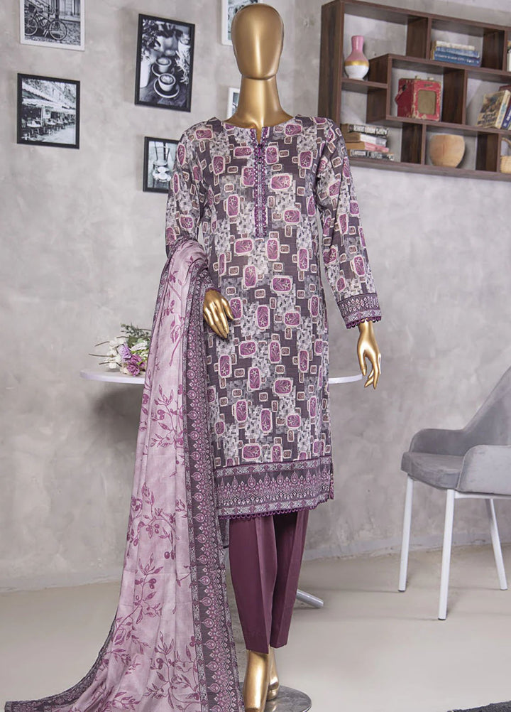 Platinuim Print by HZ Textiles Digital Printed Lawn Suits Unstitched 3 Piece HZ25PDP PPC-401 - Summer Collection