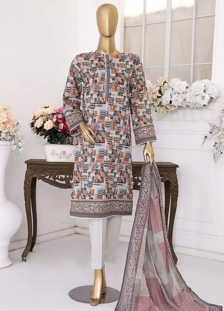 Platinuim Print by HZ Textiles Digital Printed Lawn Suits Unstitched 3 Piece HZ25PDP PPC-402 - Summer Collection