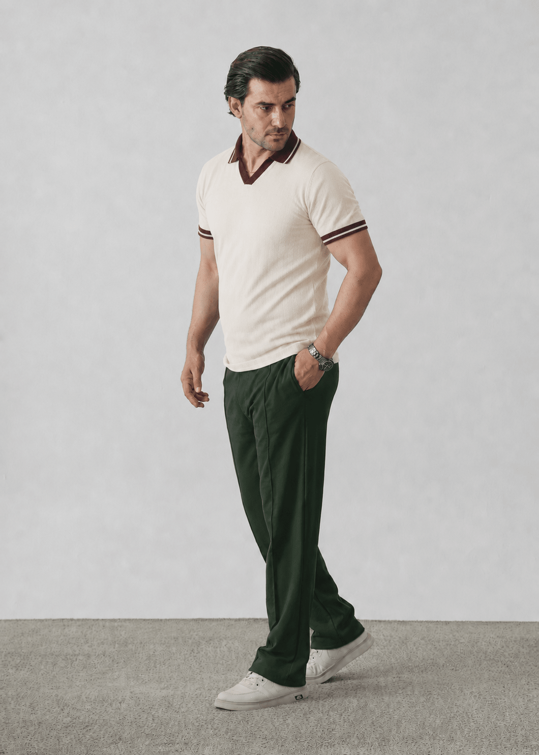 Zenetti Mens RTW Solids Cotton Trouser Suit Forest Green WZ-010 - Casual Collection