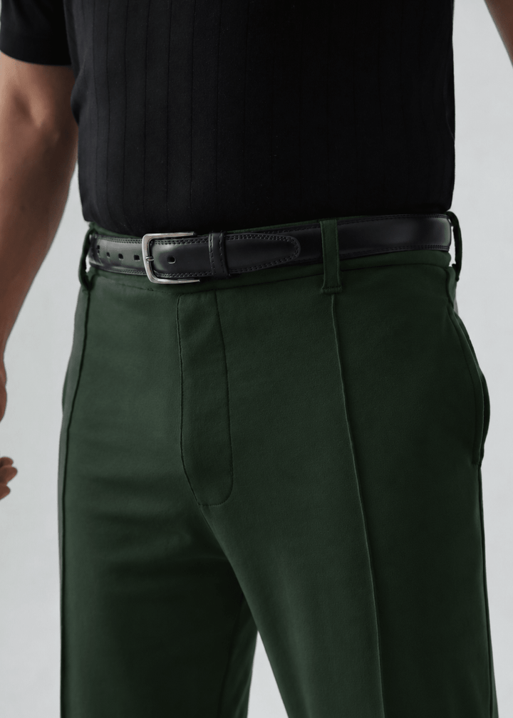 Zenetti Mens RTW Solids Cotton Trouser Suit Forest Green WZ-010 - Casual Collection