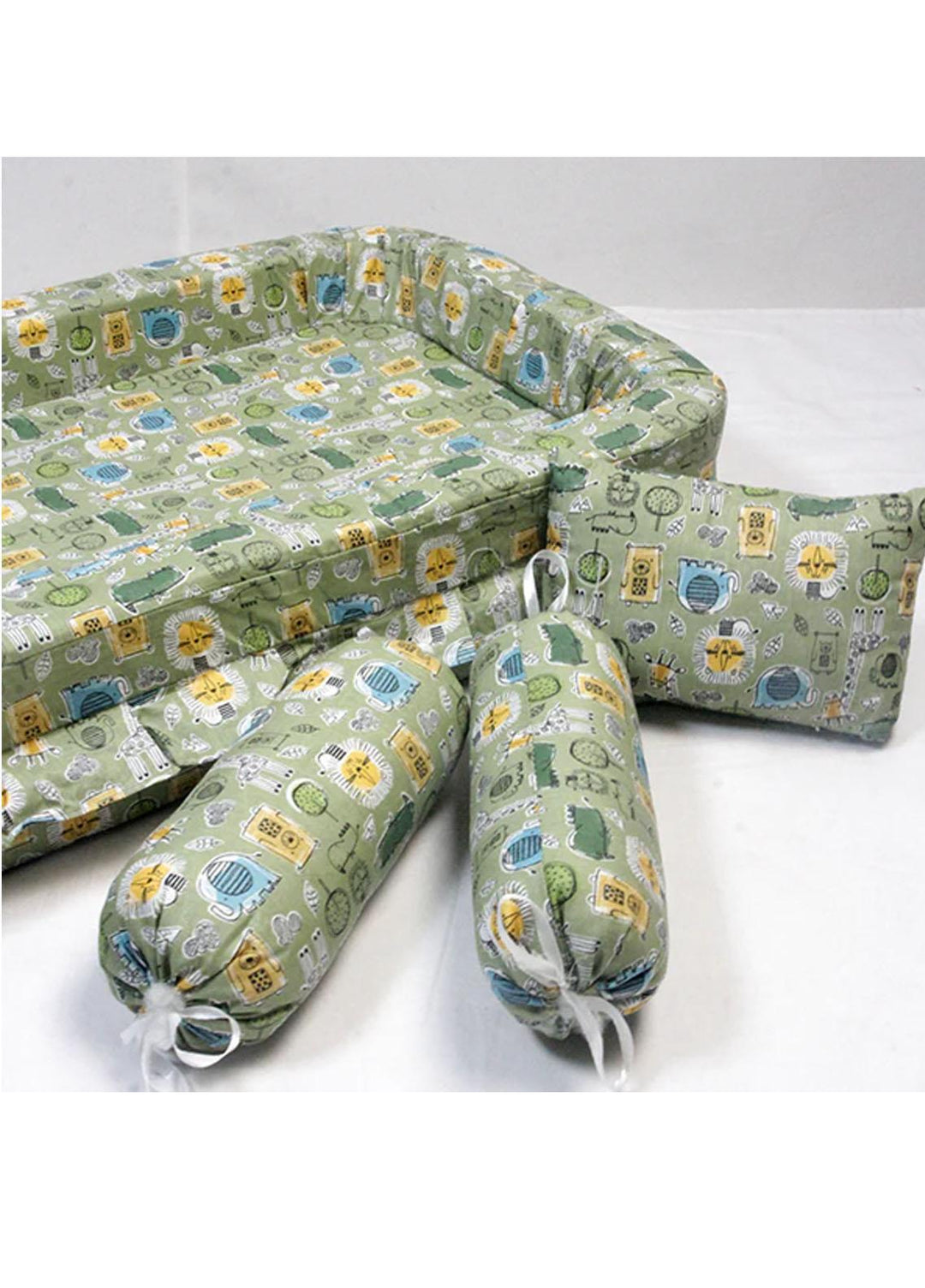 Plush Mink    Bed Nest Set For Baby Peekaboo - Green Color - Baby Product
