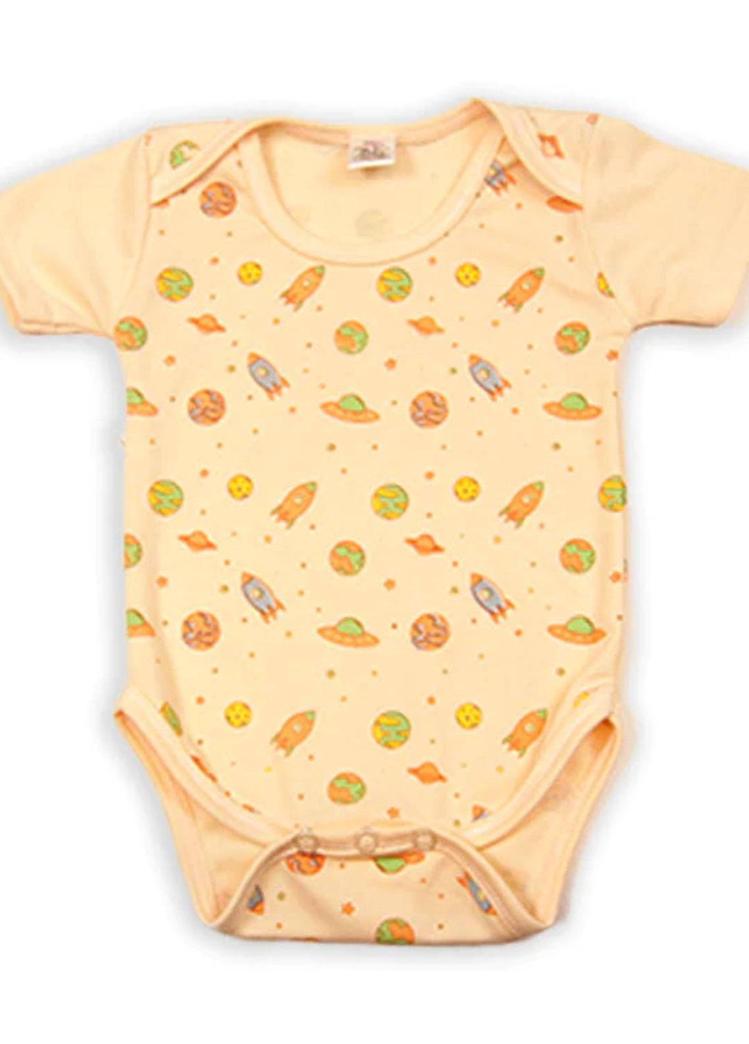 Plush Mink    Romper for Baby Printed-Peach- Baby Boo - Baby Product