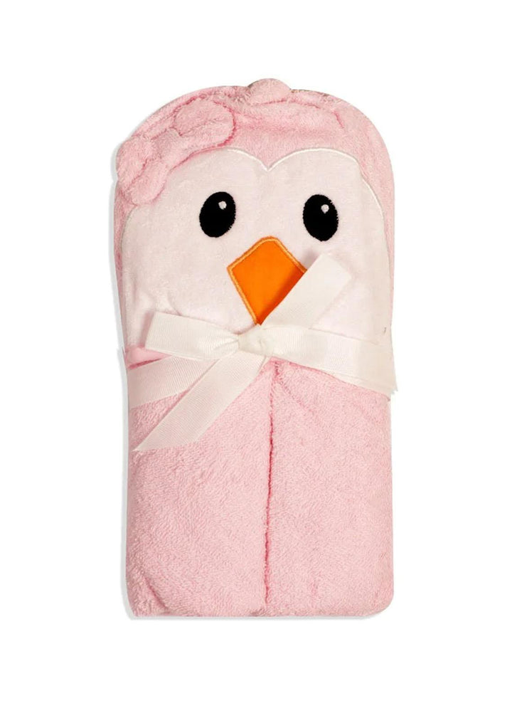 Plush Mink    3D Animal Baby Hooded Bath Towel- Mom's Hug- Bird - Baby Product
