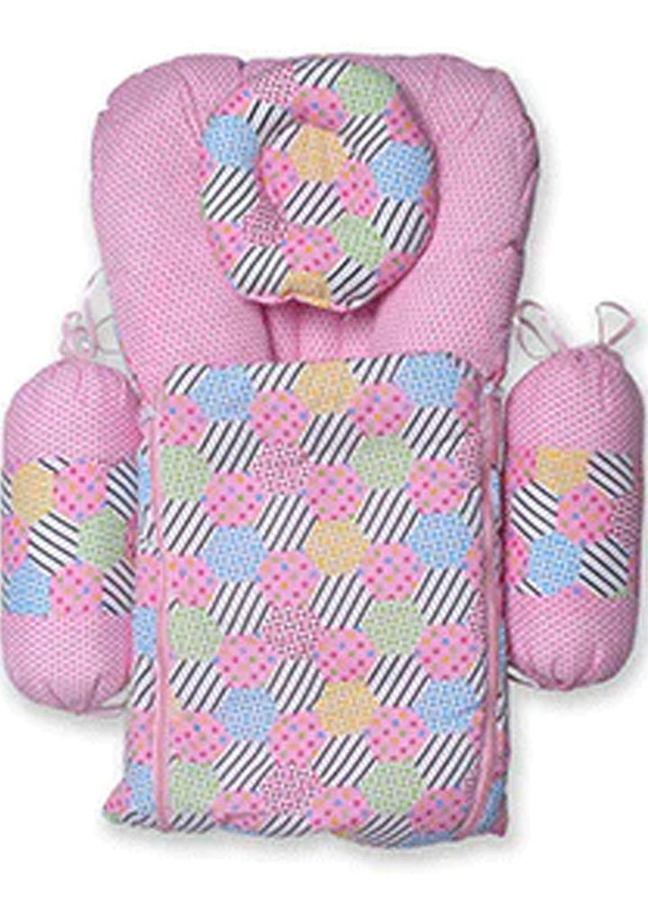 Plush Mink    Peekaboo Carrier 4 Piece Set Includes 02 Bolster - Pink Color - Baby Product