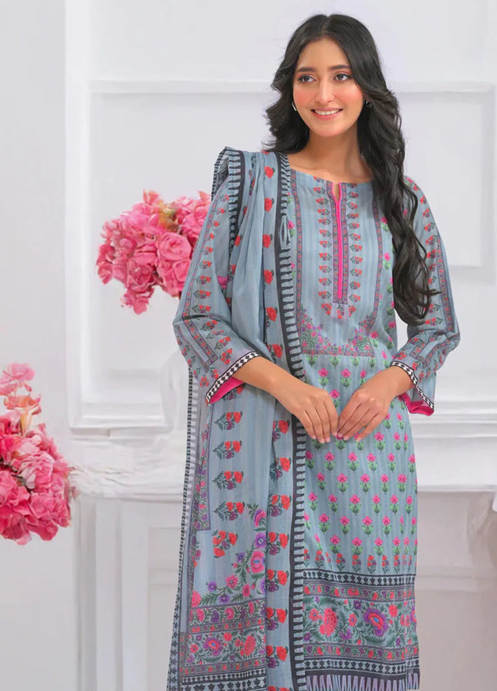 Popular Style Printed Lawn Suits Unstitched 3 Piece PS25UL NEC-152-24 - Summer Collection