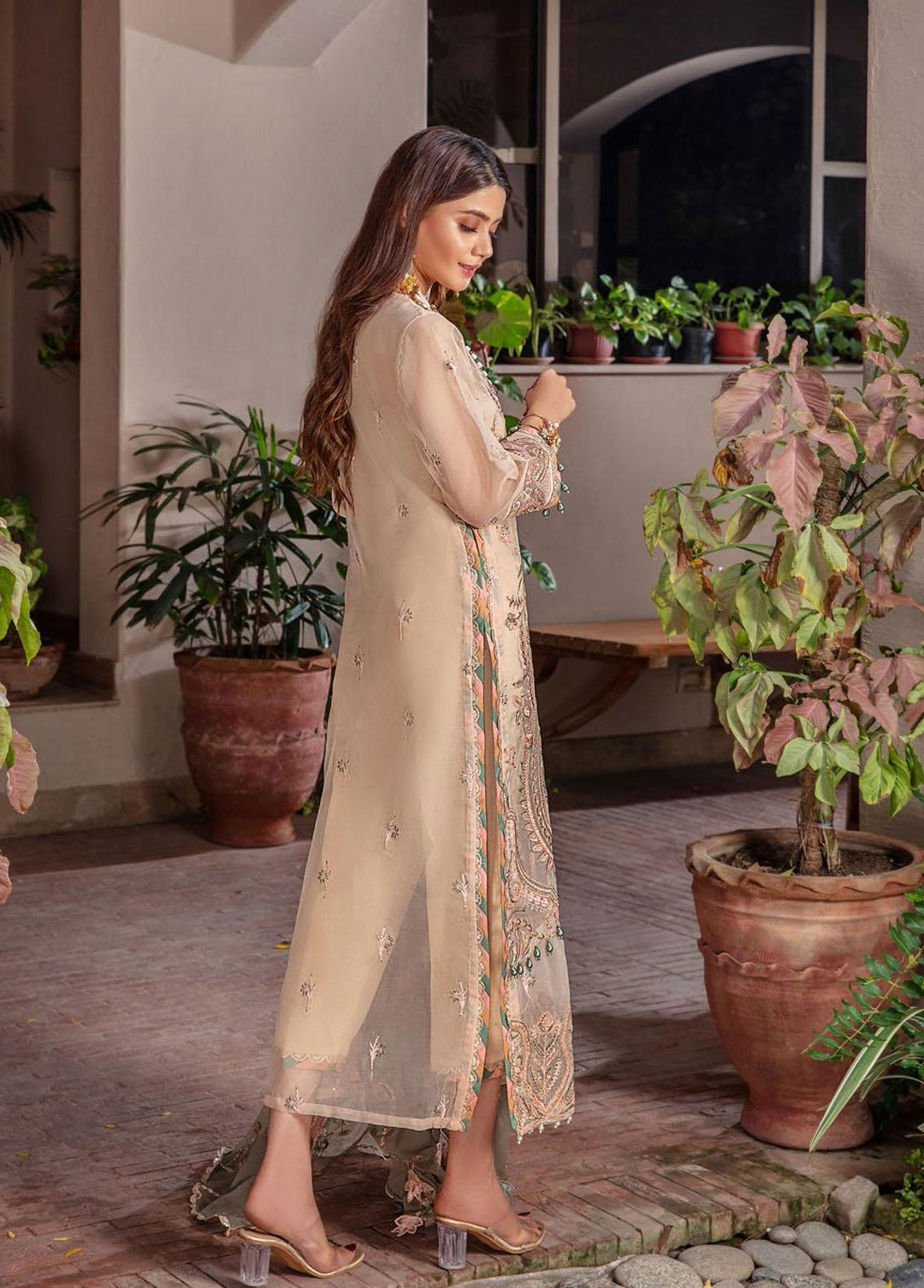 Preesha By Humdum Embroidered Organza Suits Unstitched 3 Piece HD22P 07 - Luxury Collection
