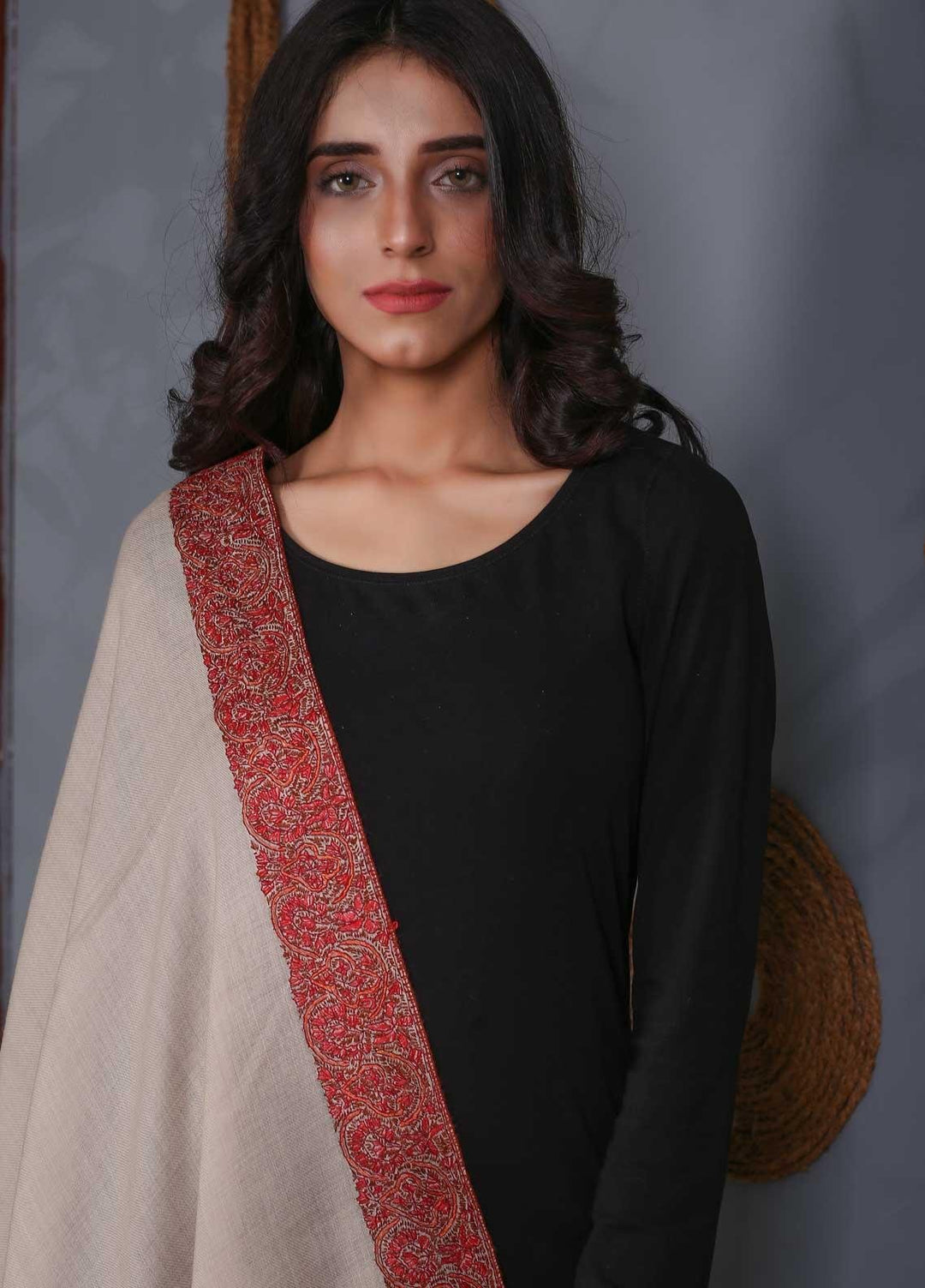 Sanaulla Exclusive Range Embroidered Pashmina  Shawl SU21PS 323496 - Pashmina Shawls