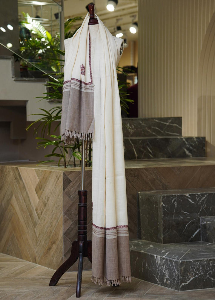 Sanaulla Exclusive Range  Pashmina  Shawls 146100-Cream - Pashmina Shawls