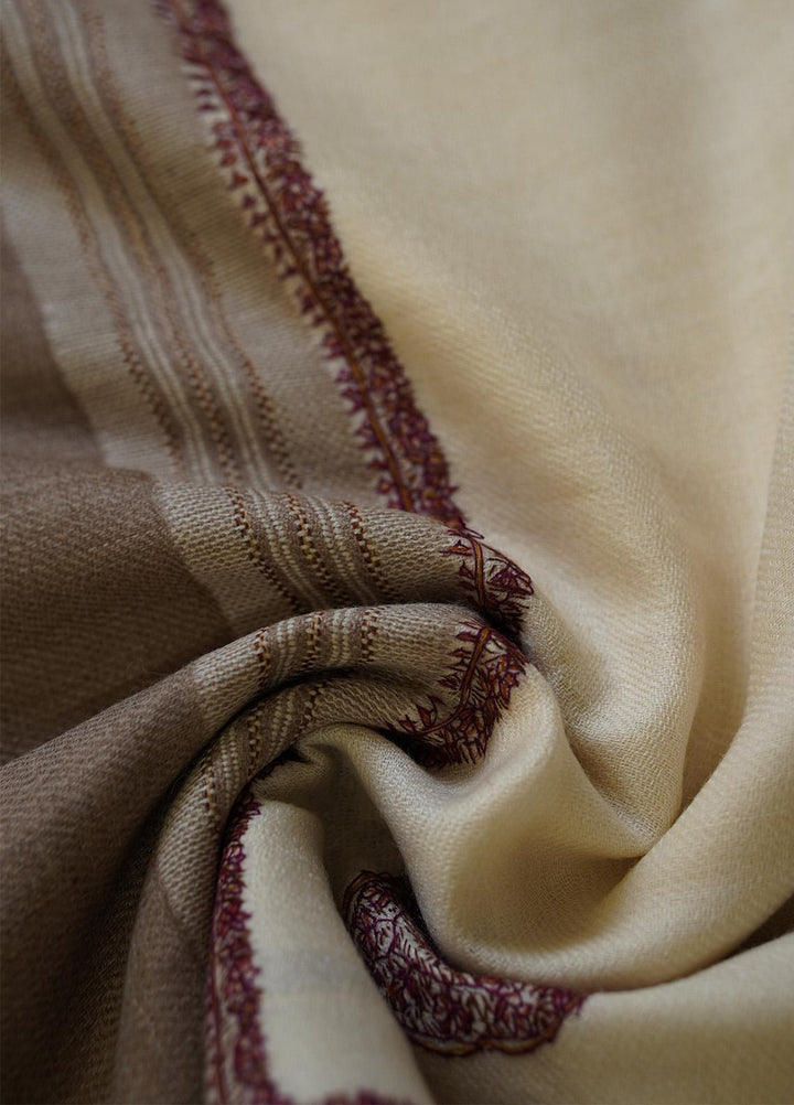 Sanaulla Exclusive Range  Pashmina  Shawls 146100-Cream - Pashmina Shawls