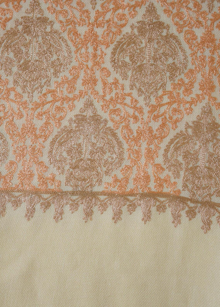 Sanaulla Exclusive Range  Pashmina  Shawls MIR-24 Fawn 2 - Pashmina Shawls