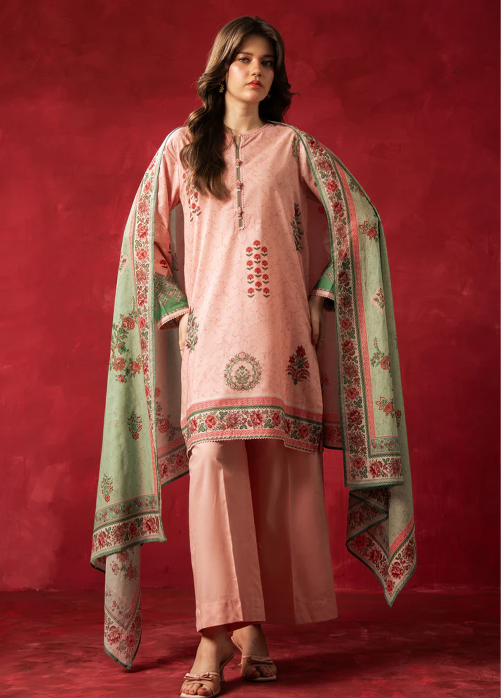 Zoe by Zeen Unstitched Printed Lawn 3 Piece Suit ZN26UZL WFM36608 - Casual Collection
