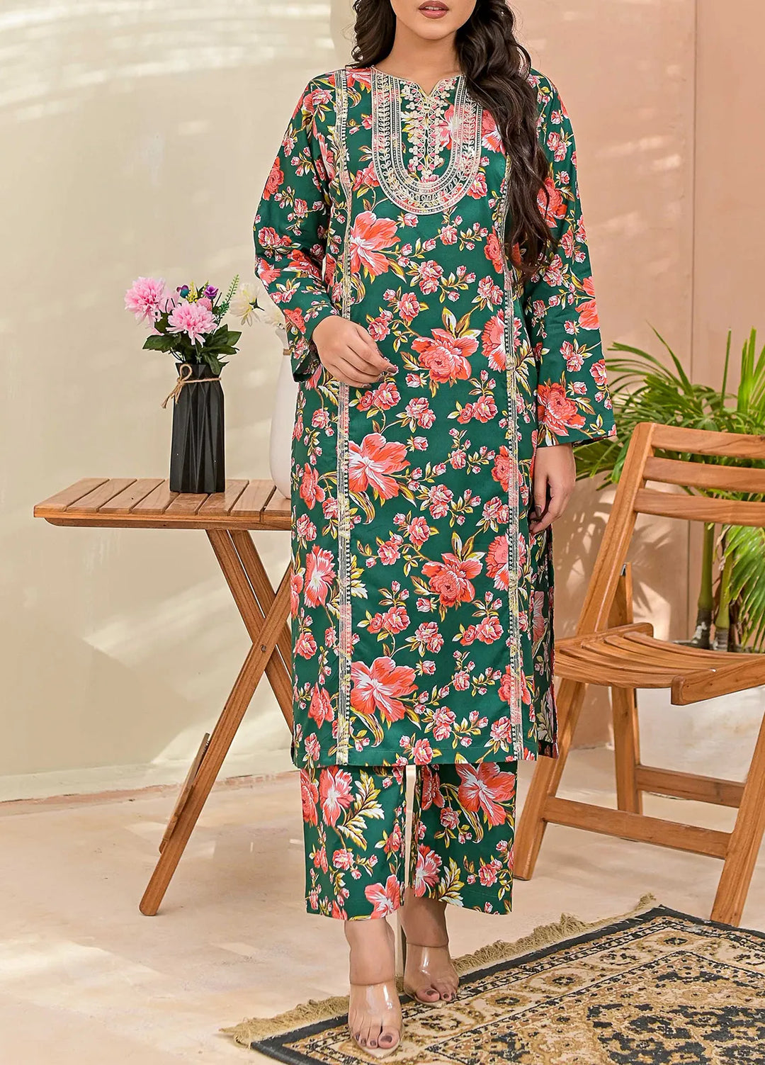 Pret Diaries Embroidered Cambric Cotton 2 Piece Suit 50134