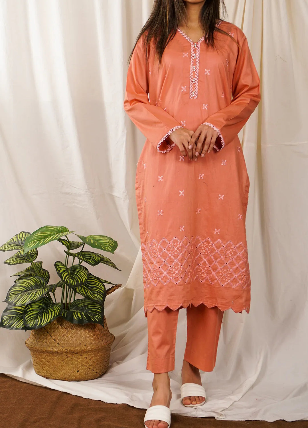 Pret Diaries Embroidered Cambric Cotton 2 Piece Suit 55092