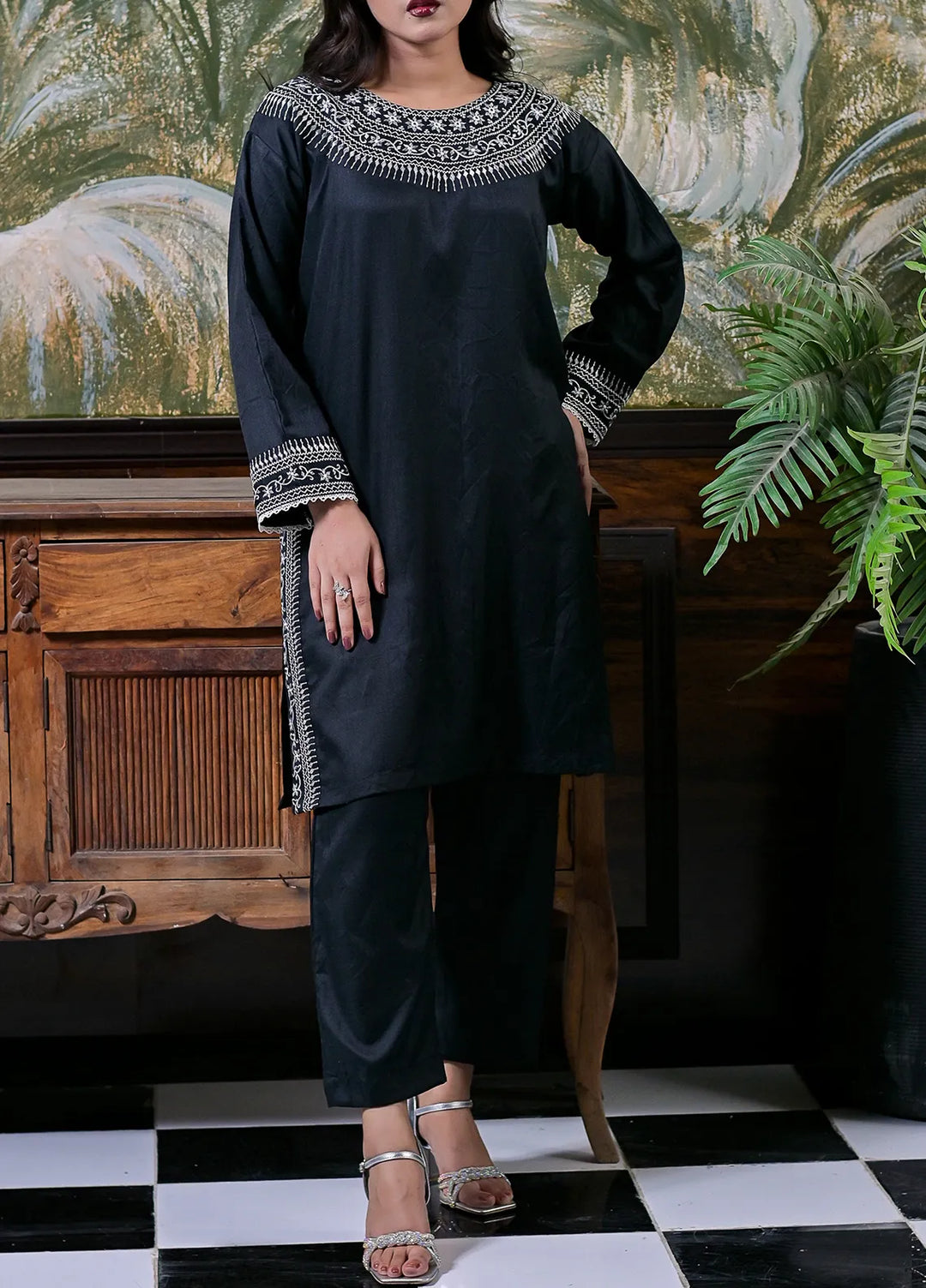 Pret Diaries Embroidered Self Twill 2 Piece Suit 50148