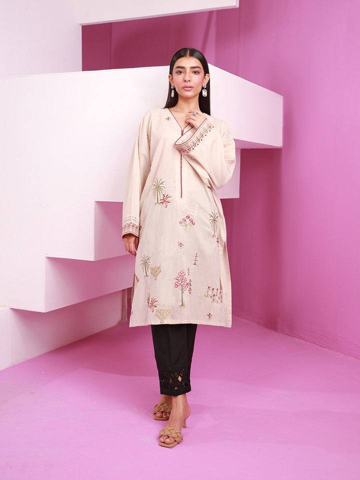Salitex Women Embroidered Dobby 1 Piece Shirt WRTKBA24AL140 - Winter Collection