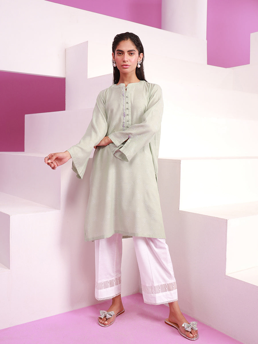 Salitex Women Solids Jacquard 1 Piece Shirt WRTKBA24AL131 - Winter Collection