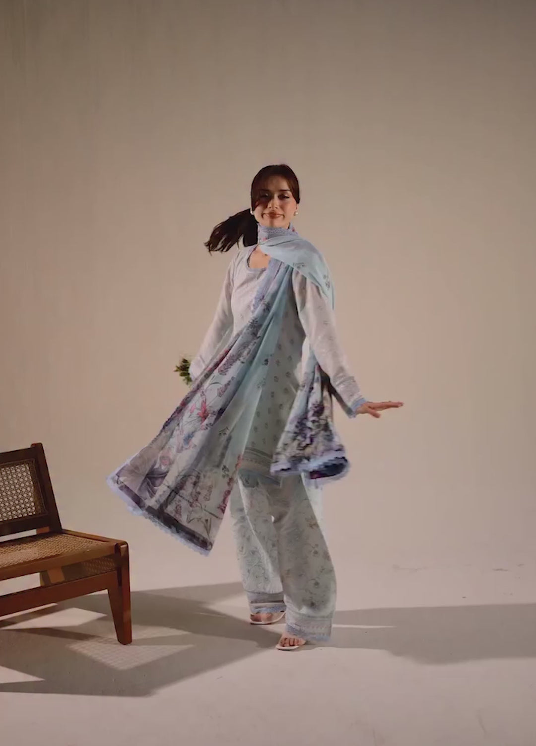 Vital by Sobia Nazir Unstitched Embroidered Lawn 3 Piece Suit SN26UVL 10B - Summer Collection