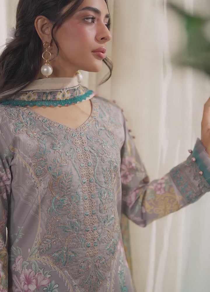 Delia by Gulaal Unstitched Embroidered Lawn 3 Piece Suit GL26UD D-2 Orra - Summer Collection