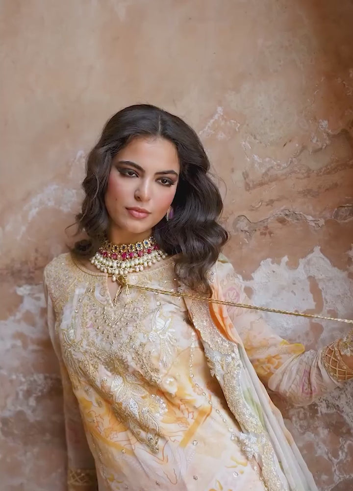 Vasal by Charizma Unstitched Embroidered Chiffon 4 Piece Suit CHR26UVC VSLW6-06 - Festive Collection