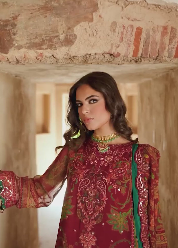 Vasal by Charizma Unstitched Embroidered Chiffon 4 Piece Suit CHR26UVC VSLW6-04 - Festive Collection