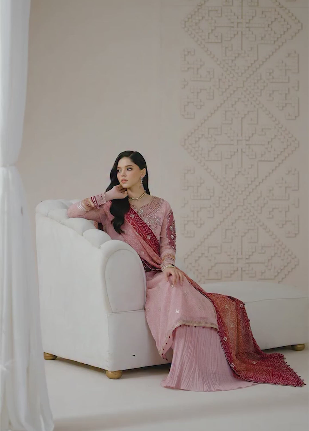 Xenia Formal Luxury Unstitched Embroidered Chiffon Suits 3 Piece XE25FL XF-1043 Raniza - Formals Collection