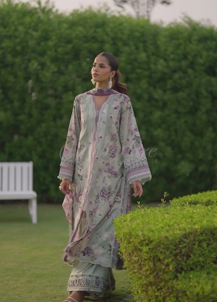 Belladore by Elaf Premium Unstitched Printed Lawn 3 Piece Suit EL26ULB Castella EPA-6A - Summer Collection